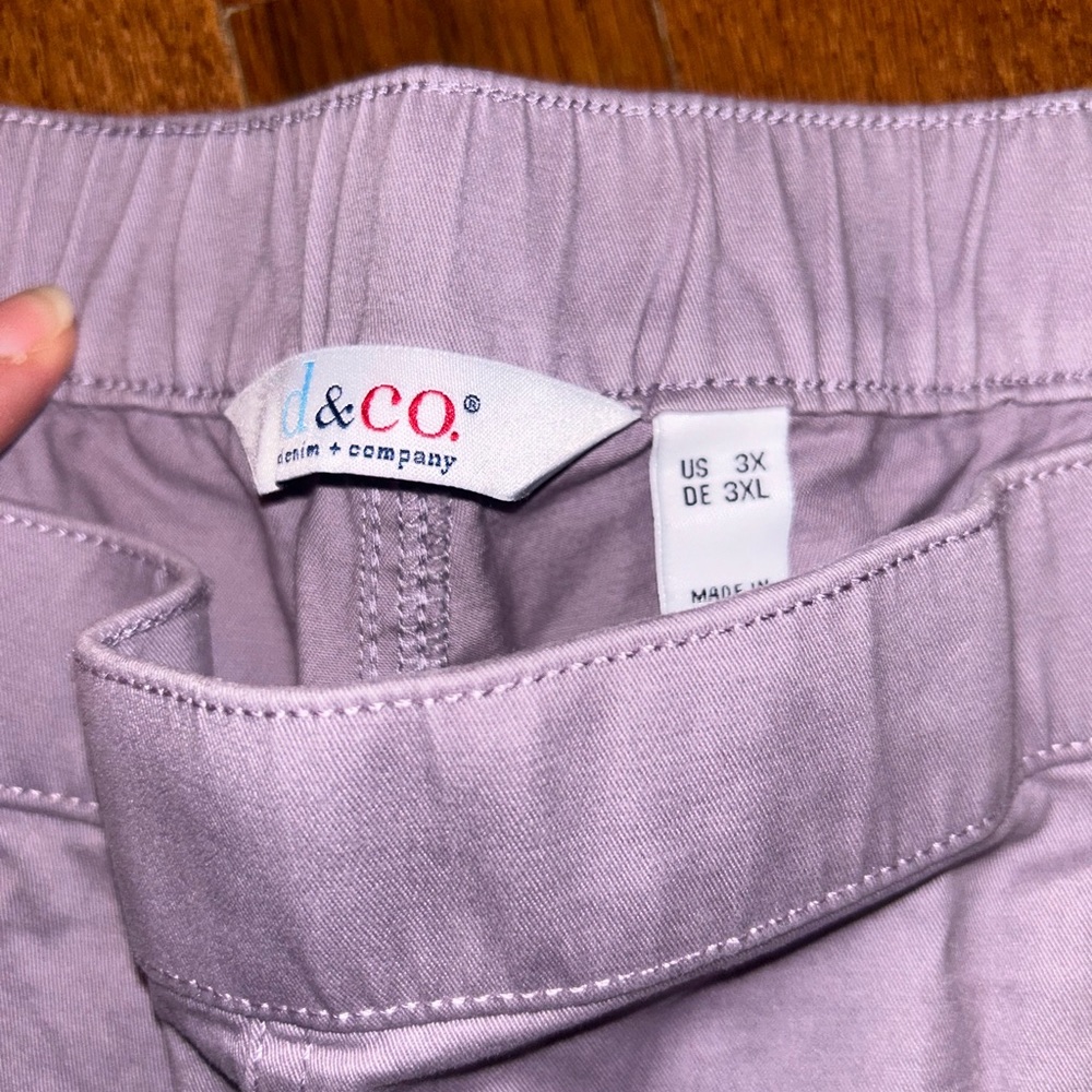 Denim&Co Lavender Straight Leg Pants - Picture 3 of 4
